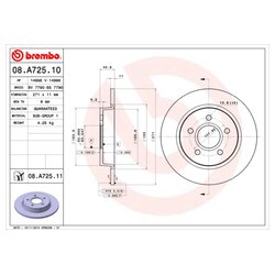 Фото Brembo 08.A725.11