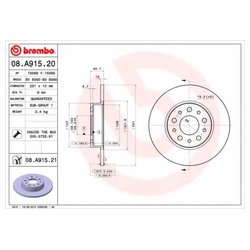 Фото Brembo 08.A915.21