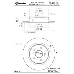 Фото Brembo 08.B601.10