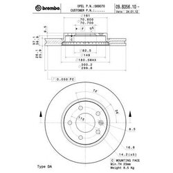 Фото Brembo 09.B356.11