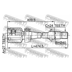 Febest 0111-ACV30RH