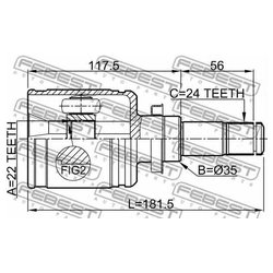 Фото Febest 0511-BL16MTLH