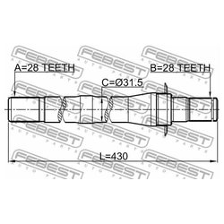 Febest 1212-CM10AT4WD